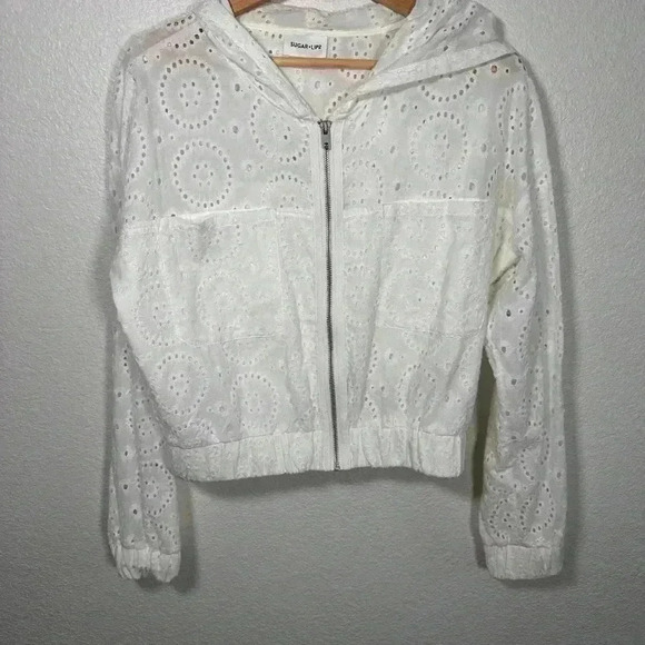 Halle Eyelet Zip-Up Hoodie - Picture 4 of 10